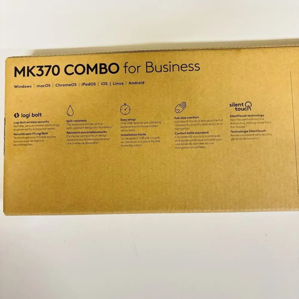 Logitech MK370 Combo for Business, Wireless Keyboard & Mouse, Logi Bolt USB. New